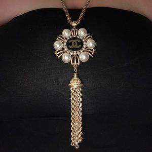 Chanel Button Necklace.